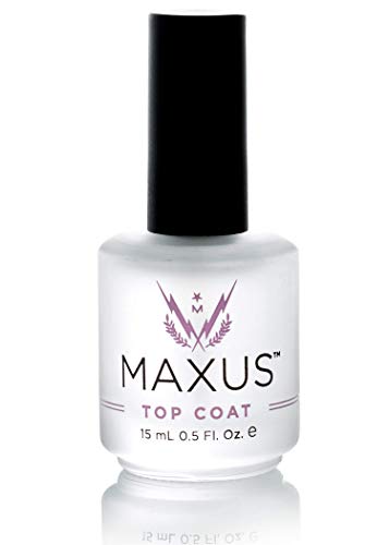MAXUS Nails Quick-Dry Top Coat – High Shine, Chip-Resistant, Non-Yellowing & Long-Lasting Nail Polish Protector – Vegan, 10-Free, Clear Glossy Finish, 0.5 Oz