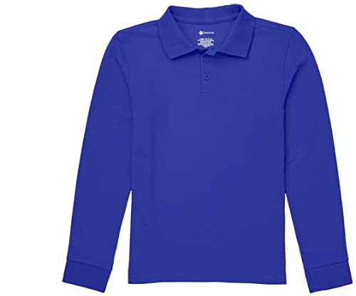 Image of Classroom School Uniforms Big Kid Long Sleeve Pique Polo CR835Y