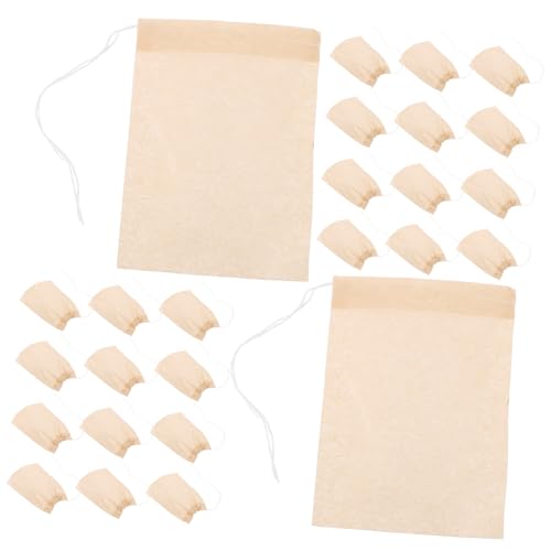 Alipis 300個 使い捨てドローコード付きティーバッグ 無漂フィルターバッグ ルースティー スパイス 薬草用抽出袋 高透過性で素早く濃厚抽出