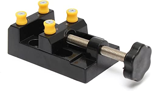 Morsetto portatile per mini trapano a pressione, morsa da banco da lavoro, 2 pezzi Morsetto da banco a ganascia nera Mini trapano a pressione Morsa micro clip Morsa piatta Utensili manuali fai-da-t