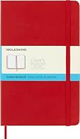 Moleskine QP066F2 Classic Hard Cover Notebook - Dot Grid - Large - Scarlet Red