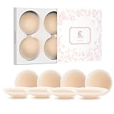 Nipple Covers for Women,4 Pairs Reusable Adhesive Silicone Bra Pasties for No Show Strapless Dress