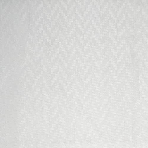 Image of 213 cm (7 ft) Waterproof Shower Curtain With Eyelets | Window Polyester Fabric Zigzag Design | white colour | (Pack of 4) | Bathroom Shower Curtain | Waterproof Polyester | 213 L x 121 W centimeters