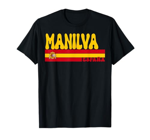Retro MANILVA Ciudad España Vintage Estética Verano Vacaciones Camiseta
