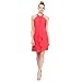 S.L. Fashions Women's Jewel Halter Neckline Cocktail Dress, Wedding Guest, Perfect Party Dress,(Petite and Regular Sizes), Apple Red, 14