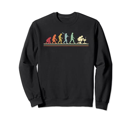 Evolución humana en un equipo Geek Funny Diseño Gráfico Sudadera