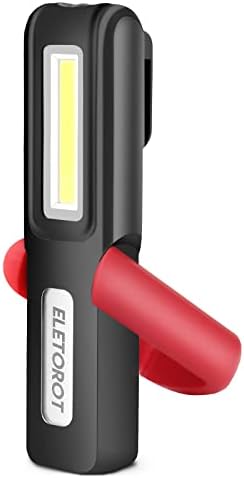 Rechargeable LED Torch, Emergency Lights for Home, Magnetic Flashlight Inspection Lamp, COB Work Light with Battery Indicator, Mechanic Tools for Workshop, Workbench, Auto Repairing, Emergency Use