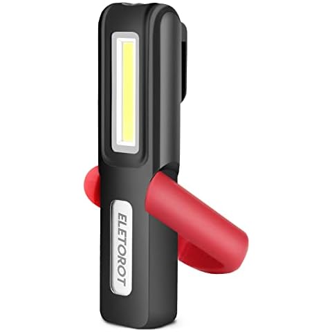 Rechargeable LED Torch, Emergency Lights for Home, Magnetic Flashlight Inspection Lamp, COB Work Light with Battery Indicator, Mechanic Tools for Workshop, Workbench, Auto Repairing, Emergency Use Cover