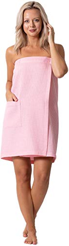 Image of Robe Direct Quick Dry, Lightweight Waffle Spa /Bath Wrap with Adjustable Closure & Elastic Top