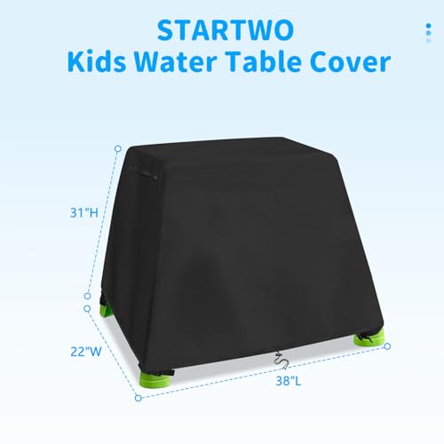 STARTWO Kids Water Table Cover Fit Rain Showers Splash Pond Water Table, Waterproof Outdoor Toys Cover - Black (Cover Only) by STARTWO - Image 2