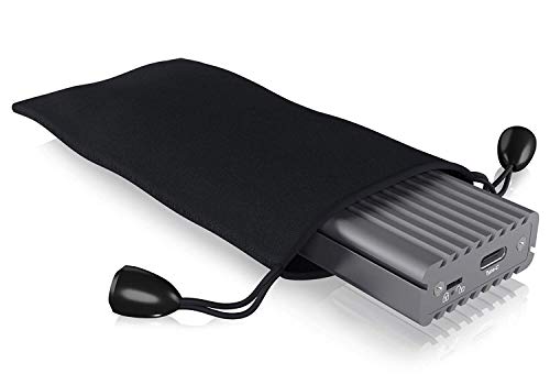 Icy Box Ssd Ssd M.2 Nvme Case, USB 3.1 (Gen2, 10 Gbit/S), Sistema di Raffreddamento, USB-C, USB-A, Pcie M-Key, Alluminio, Grigio