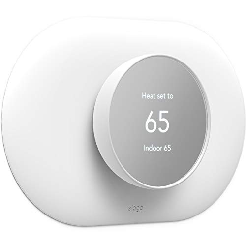elago Wall Plate Cover Plus Compatible with Google Nest Thermostat 2020 [Snow] - Durable Polycarbonate Material, Easy Installation, Complementary Design