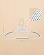 Addis Non Slip Plastic Clothes Hangers 42cm, Pack of 20 Hangers, Strong Durable Capacity, for All Garments Coats Shirts Suit Jackets Trousers, White Grey