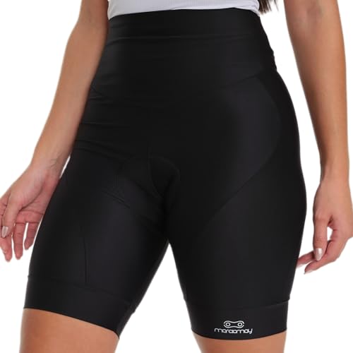 Bermuda de Ciclismo Feminina Cós Alto Márcio May Comfort Preta - Gel