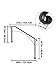 Handrail Arch Railing White Fits 1 Or 5 Steps Stair Rail Wrought Iron Hand Rails With Installation Kit For Outdoor Steps - Power Tool Parts(Black 4-5 steps)