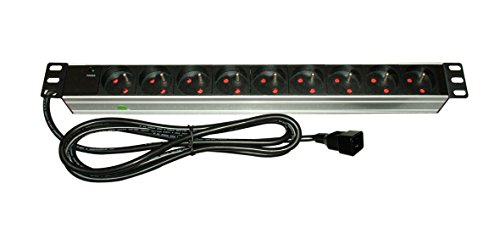 Infosec 61476 L9 RM C20-Bandeau Rackable 9 Prises FR, Noir Cover