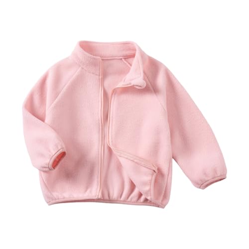 1-7T Little Girls Fleece Jacket Soft Lightweight Polar Coat Full Zip Long Sleeve Outwear Boys Fall Winter Clothes