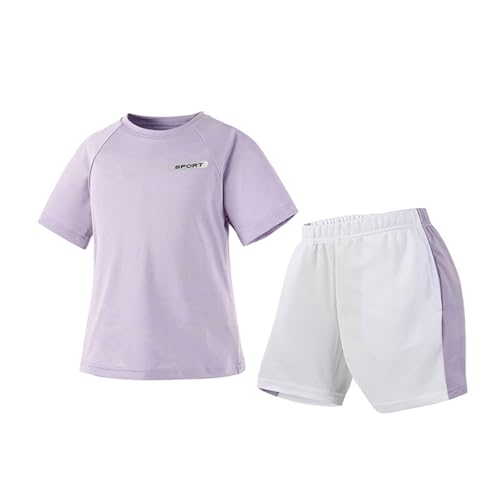 AOREUGL Kids Boys Summer 2 Pieces Set Short-Sleeve T- Shirt