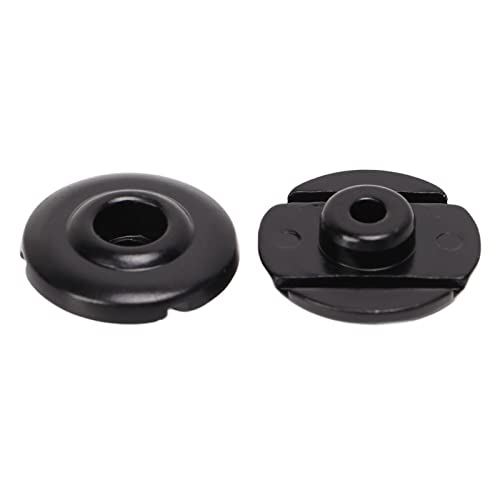 Fafeims Round Electric Bass String Retainer, Friction Reducing Metal String Tree with Mounting Screws, for Old or Broken Parts Replacement (Black)