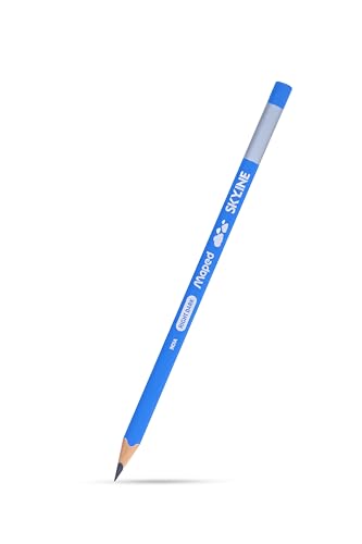 Image of Maped Skyline Pencils with Free Eraser X 3pack|Writing & sketching Pencils|2B Graphite -30Pcs|Strong and Right Dark writing|Triangular Shape for Easy Grip| Fine Wood pencils|Ideal for School & Office