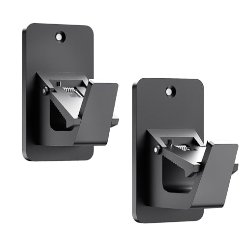 Adhesive No Drill Curtain Rod Brackets - Heavy Duty 30LB Holders for Bathroom Bedroom Kitchen...