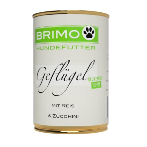 Brimo Hundefutter Nassfutter Geflügel mit Reis 400g (1 x 400g)