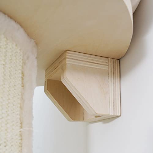 Agile 74" Tall Wood Cat Tower Tree Wall Anchored With Sisal Scratching Climbing Posts (Oliver) #TOP5