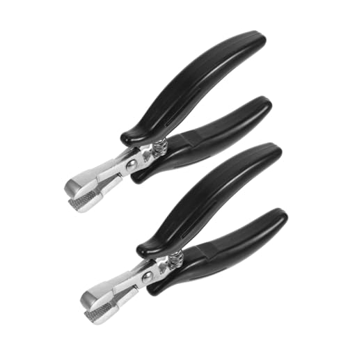 Pince à extensions de cheveux en métal et plastique, lot de 2 pcs pour perles