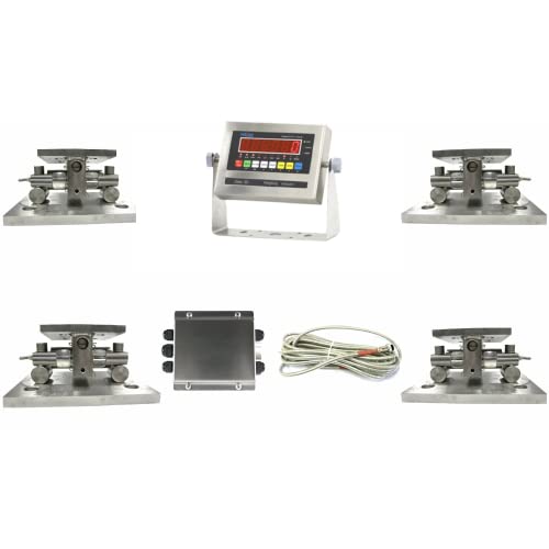 SellEton SL-313-TM-40K Load Cell Conversion Kit Weigh Module for Scale Tank, Hoppers, an LED Indicator (Double Ended Beam), 40,000 Lbs Capacity