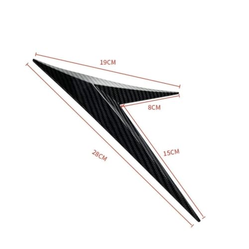 Diffuseur d'ailes de voiture noir universel pour modification de garde-boue latéral - 3