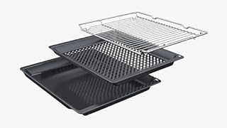 Bosch HBA272BB3 Série 4 Four encastrable 60 x 60 cm Pyrolyse auto-nettoyage LED Touch Control 3D Air chaud 10 programmes automatiques Aide au nettoyage hydrolytique Chauffage rapide Noir