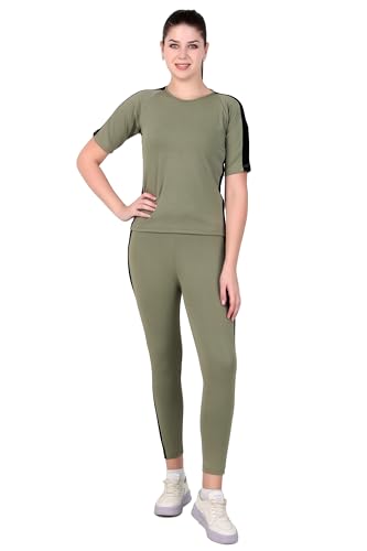Image of Benzos Women's Body Fitted Gym Running Sports Track Suit | Regular Casual Fit | Track Suit for Girls & Women | Fabric - Polyester Blend