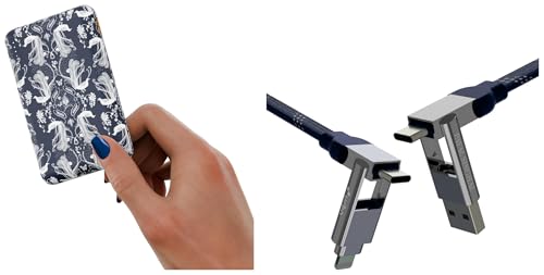 Image of URBN 10000 mAh Lightning Nano Slim Power Bank-Payal Singhal Edition (Blue) with Desingner Cable