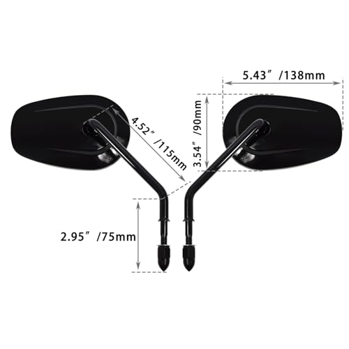 Espejos retrovisores para Softail accesorios de manillar resistentes 3