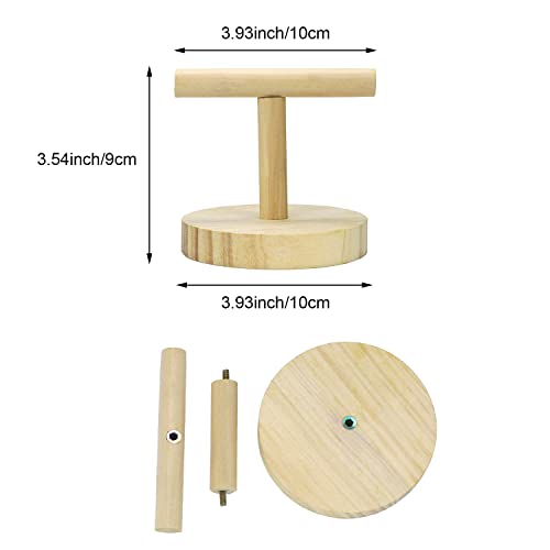 Image of Litewoo Parrot Perch Bird Stand Natural Wood Quartz Sand Birdcage Play Gym T Perch Fits for Budgies Parakeet Cockatiel Conure Lovebirds B