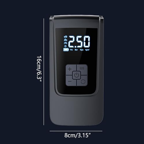 Gonfleur de pneu portable 150PSI, compresseur d'air haute précision - 6