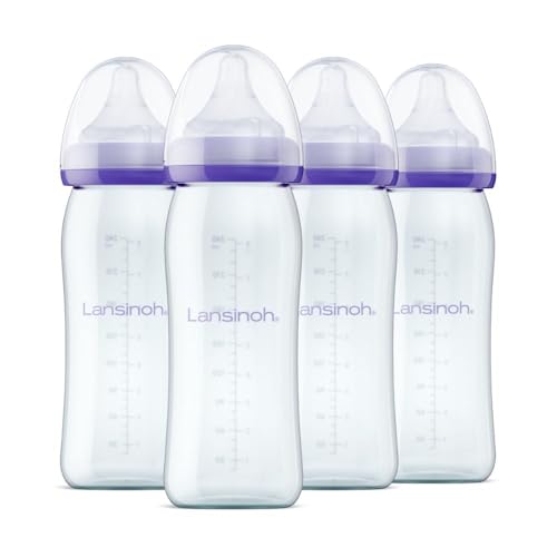Lansinoh 77150(4) Anti-Colic Glass Baby Bottles cover