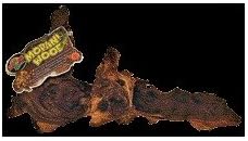 Reptile Mopani Wood for Aquariums [Set of 2] Size: Large (0.92" H x 0.17" W x 0.17" L)