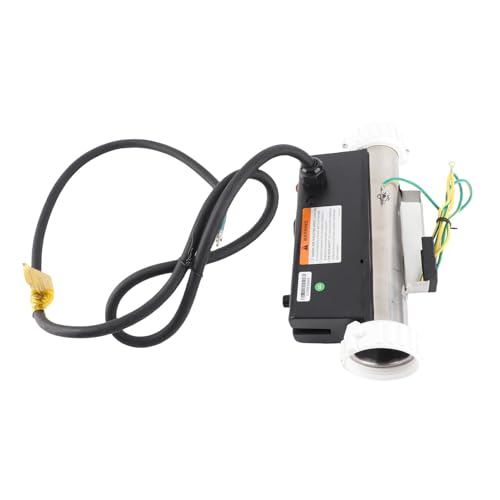 Fdit Pool Heater Electric Hot Tub Heater Water Thermostat for Spa Bathtub Swimming Pool, Accurate Temperature Control, 1.5 Inches Connector Size (3KW)