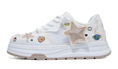 Star Shoes Cute Sneakers Walking Sneakers for Women Lightweight Walking Shoes 2025 New Y2K Aesthetic Cute Big Toe Anti-Slip Comfort2