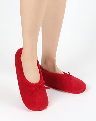 Image of Panda Bros Women's Ballerina Slipper Socks - One Pair Anti-Skid Comfy Warm Ballet Style House Slippers for Indoor Home, Winter, Wedding, and Birthday Gifts for Women