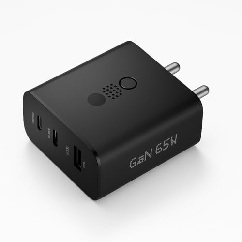 Image of CMF by Nothing 65W 3 Port C-Type Charging Adapter for CMF Phone 1, Phone 2 Pro, Nothing 3, 3a, 3a Pro, 2a Plus, 2a, S25 /S24(Edge /Ultra), Z Fold 7,Flip 7 /Tab /Laptop| 65 w Multi Device Charger, Black