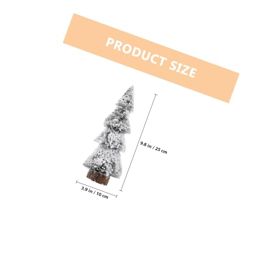 Árbol de Navidad pequeño de madera y nieve artificial para regalar 3