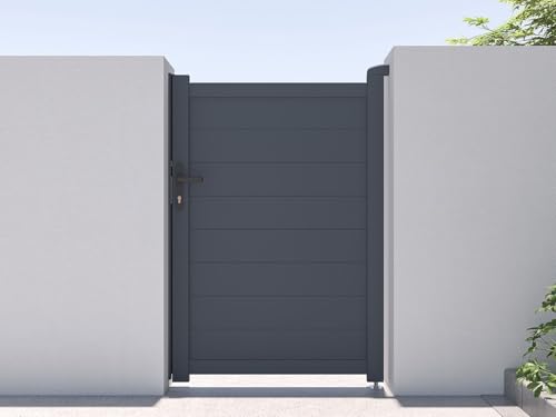 Miniatura 3 de Vente-Unique - Puerta Batiente De Aluminio Sûlido L103 X H150 Cm Antracita - Nazario