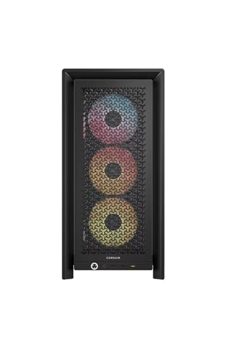 Image of CORSAIR Frame 4000D LCD RS ARGB Modular Mid-Tower ATX PC Case - XENEON Edge LCD Touchscreen, InfiniRail Fan Mounting System, 4X RS120 ARGB PWM Fans, Reverse Motherboard Support - Black