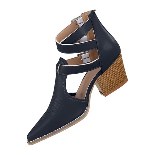 Sandales à talons hauts bout pointu et boucle de ceinture noire