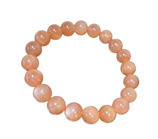Seven-Hills Naturally Rare Sunstone Bracelet Original Certified Beautiful Sun Stone Bracelet Hand Band Sunstone Crystal Bracelet Sun Sitara Bracelet Sunsitara Bracelet For Chanting Purpose