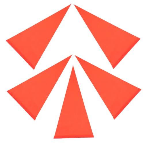 HEMOTON 1set High Visibility Bike Safety Flags Durable Reflective Warning Flags for Enhanced Cycling Fits Poles for All Bicycles 5pcs