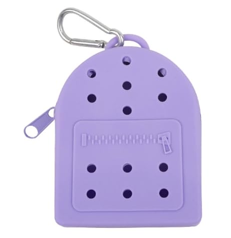 Silicone Coin Purse with Detachable Zipper, Cute Cartoon Travel Wallet for Daily Use (Purple)4