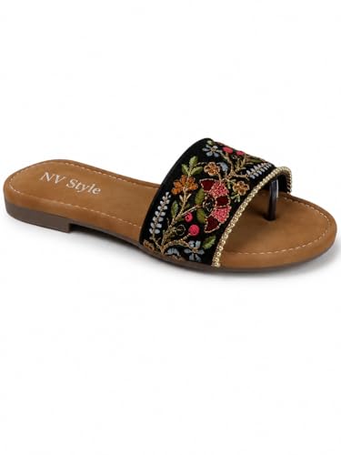 Image of Women's and Girls Flat Slipper Light weight Comfortable Soft TPR Sole Slip-On Casual Sandals Footwear for Office Casual 1 Pair